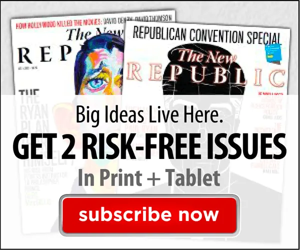 THE NEW REPUBLIC Magazine subscription Ad
