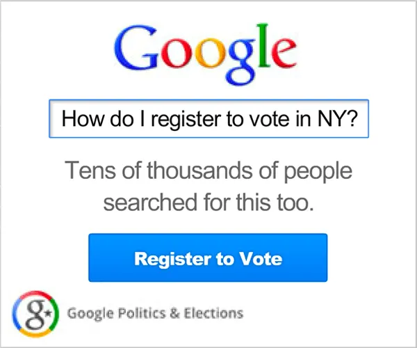 GOOGLE Register to Vote Ad