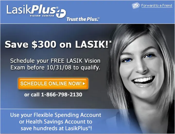 LASIK PLUS Vision center static email design