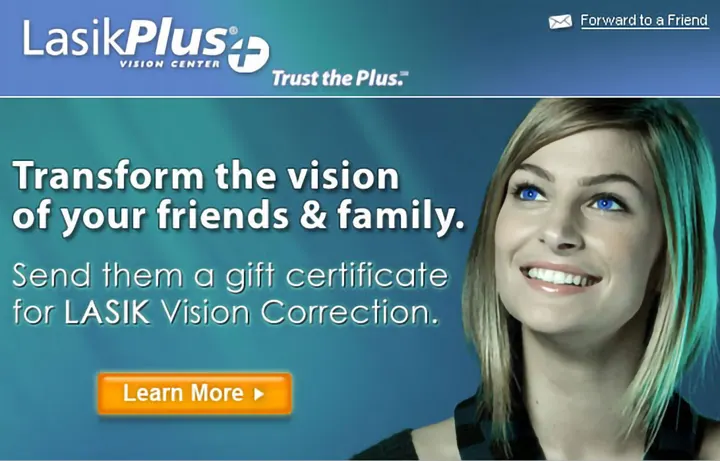 LASIK PLUS Vision center static email design