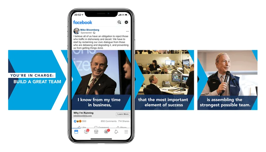 MIKE BLOOMBERG Social media carousel ad