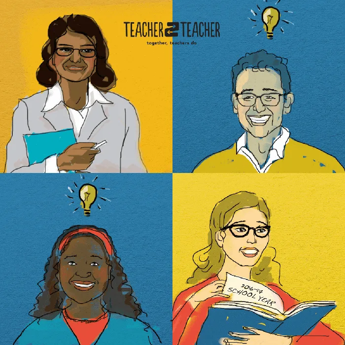 TEACHER2TEACHER Hand drawings for social ad