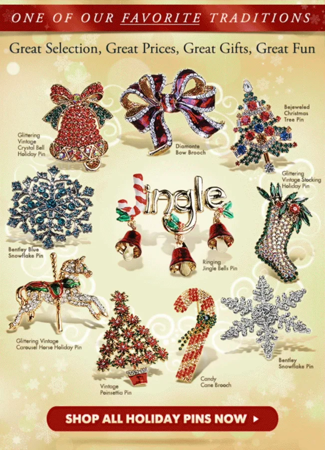 SMITHSONIAN STORE Holiday animated email - Design and development